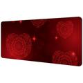 OWNTA Red Decorative Valentine s Day Hearts Pattern Rectangular Extended Desk Pad with Non-Slip Rubber Bottom Suitable for Home Office Desktop Mat Gaming Pad Gaming Mouse Pad