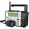 QCAIÂ® - XT511 - Emergency Radio - 22 Channel Two-Way Base Camp Radio with 5 Power Options 121 Privacy Codes 3-LED Flashlight & NOAA Weather Scan + Alert - Gray/Black