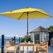 Arlmont & Co. Sakia 6' 6" Square Market Umbrella, Metal in Yellow | 94.6 H x 78.1 W x 78.1 D in | Wayfair D7D1CBACAD9A47589FFC289BACB56E17