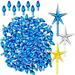 The Holiday Aisle® Ceramic Christmas Tree Replacement Lights - 108 Bulbs, 3 Stars Plastic in Blue | 5 H x 3.5 W x 0.5 D in | Wayfair