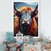 Millwood Pines Colorful Fur Yak Portrait On Canvas Print Metal in Blue/Yellow | 32 H x 24 W x 1 D in | Wayfair 692B733744BA4E0E8789B7784683E722