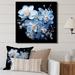Winston Porter Blue Orchid Blossoms In Delicate Abstraction I On Canvas Print Canvas, Cotton in Black/Blue | 30 H x 30 W x 1 D in | Wayfair