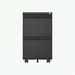 Inbox Zero Mobile File Cabinet w/ Lock, 2 Drawer & Metal frame Metal/Steel in Gray | 26.57 H x 15.35 W x 17.7 D in | Wayfair