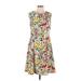 Tommy Hilfiger Casual Dress - A-Line: Yellow Print Dresses - Women's Size 12