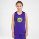 Kids' Sleeveless Basketball Jersey T500 - Purple/yellow