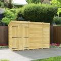 DIY Sheds 10 x 5ft Pent Shiplap Pressure Treated Double Door Windowless Shed