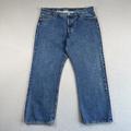 Levi's Jeans | Levis 501 Dark Wash Mid Rise Cotton Button Fly Denim Jeans Mens Size 42x30 | Color: Blue | Size: 42