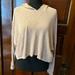 American Eagle Outfitters Tops | American Eagle Soft Rib Knit Hooded Crop Top | Color: Cream/Tan | Size: Xs