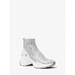 Michael Kors Shoes | Michael Kors Zuma Embellished Stretch Knit Sock Sneaker 7 Optic White | Color: White | Size: 7