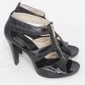 Michael Kors Shoes | Michael Kors Berkely Black Zipper Heels, Size 6 | Color: Black | Size: 6