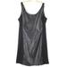 Free People Dresses | Free People Black Faux Leather Paneled Scoop Neck Sleeveless Mini Dress L | Color: Black | Size: L