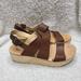 Free People Shoes | Faryl Robin X Free People Brown Leather Wooden Platform Sandals | Color: Brown/Tan | Size: 8