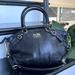 Coach Bags | Coach Genuine Leather Madison Satchel Shoulder Handbag Purse | Color: Black/Gold | Size: Approximately 12” X 9” X 4”