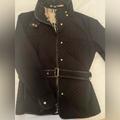 Burberry Jackets & Coats | Beautiful Black Burberry Jacket With Leather Belt. | Color: Black | Size: M