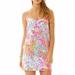 Lilly Pulitzer Dresses | Lilly Pulitzer Dusk Silk Slip Dress In Resort White Scuba To Cuba Print Sz L | Color: Pink/White | Size: L