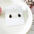 Kate Spade Jewelry | Kate Spade Teardrop Stud Earrings Olive Green | Color: Gold/Green | Size: Os