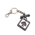Kate Spade New York Accessories | Kate Spade Cut Out Spade Keychain Key Purse Fob Keyring Silver Live Colorfully | Color: Gray/Silver | Size: Os
