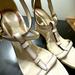 Burberry Shoes | Burberry Size 38 Wedge Sandals | Color: Cream/White | Size: 7.5