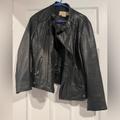 Michael Kors Jackets & Coats | Michael Kors Womens Black Leather Bike Jacket | Color: Black | Size: M