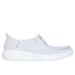 Skechers Women's Slip-ins: GO WALK Joy - Fantasia Slip-On Shoes | Size 5.0 | White/Silver | Textile/Synthetic | Machine Washable