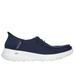 Skechers Women's Slip-ins: GO WALK Joy - Idalis Slip-On Shoes | Size 7.5 Wide | Navy/Lavender | Textile/Synthetic | Machine Washable