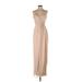 Dessy Collection Cocktail Dress - Formal Strapless Sleeveless: Tan Solid Dresses - Women's Size 2
