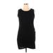 BTFBM Casual Dress - Bodycon Crew Neck Sleeveless: Black Solid Dresses - Women's Size X-Large