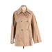 Tory Burch Trenchcoat: Mid-Length Tan Print Jackets & Outerwear - Women's Size 4