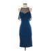 BCBGeneration Cocktail Dress - Sheath: Blue Dresses - Women's Size 2