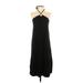 Old Navy Casual Dress - Midi Plunge Sleeveless: Black Solid Dresses - Women's Size X-Small Petite