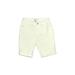 Croft & Barrow Denim Shorts: Ivory Solid Mid-Length Bottoms - Women's Size 4 - Dark Wash