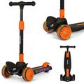 LIONELO Timmy Balance Scooter for Children from 3 Years up to 50 kg, Three-Wheel Children's Scooter with Height Adjustment, Non-Slip Platform, Brake, Wheels and LED Platform