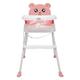 Highchair, Multiple Baby Highchair, Height Adjustable Baby High Seat Dining Chair, Dining Chairs for Children, with Safety Belt and Dining Plate, up to 15 kg, 63 * 57 * 87cm (White+Pink)