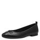 Tamaris Damen Ballerinas; BLACK MATT/schwarz; 37 EU