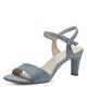 Tamaris Damen Sandalen mit Absatz Textil Vegan Stilettoabsatz Sommer; LIGHT BLUE/blau; 38