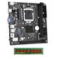 Srogswxd ITX H61 Desktop Motherboard with 1x8G DDR3 1600MHz RAM CPU LGA 1155 Support Up to 16GB RAM Slots 100M Network Card Easy Install Easy to Use