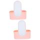 MAGICLULU 2pcs Box Storage Box Vanity Mirror Led Light Design Mirror Make up Case with Lighted Mirror Cosmetic Case Travel Vanity Mirror Makeups Organizer Jewelry Desktop Miss Pink Glass