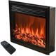 WARTHY Electric Fireplace Heater 2000W With Fire Flame Effect Arch Design Portable Electric Wood Stove Effect. Black Indoor Use elegant