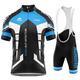 NUNOMO Men's Moisture-Wicking Sun Protection Cycling T-Shirt Set with Tech Stretch and 3 PocketsBreathable MTB Bike Shirt Bib Short Kits GEL Team Cycling Jersey Set For Men (TYPE-8,S)