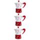 Garneck 3pcs Hand Pour Pot Camping Coffee Espresso Machine Espresso Ground Espresso Percolator Espresso Coffee Machine Espresso Shots Express Pot Household Products Red Punch Aluminum