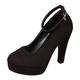 HUPAYFI Pumps Shoes for Women Leather Womens Slingback Sandals Pumps Pointed Toe Dress Party Court Shoes Ladies Heel Wedding Shoes Court Shoes Men,Funny Gift 7 32.99 Black