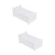 TOYANDONA 2pcs Two Layers Miniature Bed Miniature House Furniture Bedroom Furniture Miniature Furniture Bed Bedroom Drawer Bed Model Mini Furniture Children's Bed Birch Bamboo White