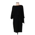 Adrianna Papell Casual Dress - Sheath Crew Neck 3/4 sleeves: Black Dresses - New - Women's Size 4