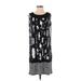 Dana Buchman Casual Dress - Shift: Black Print Dresses - Women's Size Small