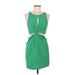 Wild Fable Casual Dress - Mini Keyhole Sleeveless: Green Print Dresses - Women's Size Medium