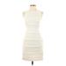 J.Crew Casual Dress - Mini High Neck Sleeveless: Ivory Solid Dresses - Women's Size 00 Plus