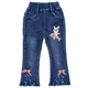 Jeans brodés en denim pour enfants jeans de cow-boy pour filles jeans pour bébés filles vêtements