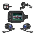 ACODO Waterproof Motorcycle Camera DVR Motorcycle Dashcam 1080P 2 Inch Front Rear Camera Video