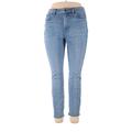 LC Lauren Conrad Jeans - Super Low Rise: Blue Bottoms - Women's Size 14 - Sandwash