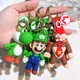 Cartoon Kawaii Super Mario Q Edition Keychain Children's Small Gift Car Key Chain Doll Soft Glue